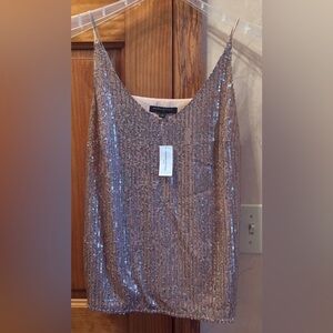 Banana Republic Factory NWT Sequin Cami Top S Gold